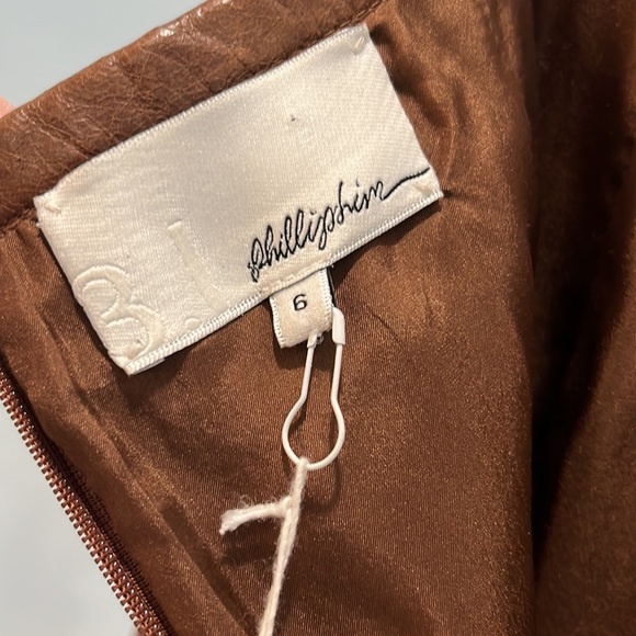 3.1 Phillip Lim Cognac Leather Skirt - Picture 7 of 10